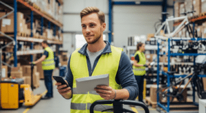 Raktárkezelő mosolyog borítékkal, havi bónusz fizetés ígéretével